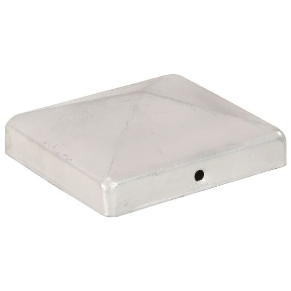 vidaXL p&uuml;ramiidikujuline postiots, 6 tk, tsingitud metall, 101x101 mm