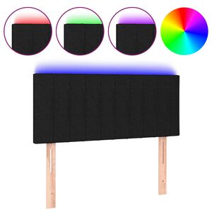 vidaXL LED-voodipeats, must, 80x5x78/88 cm, kangas
