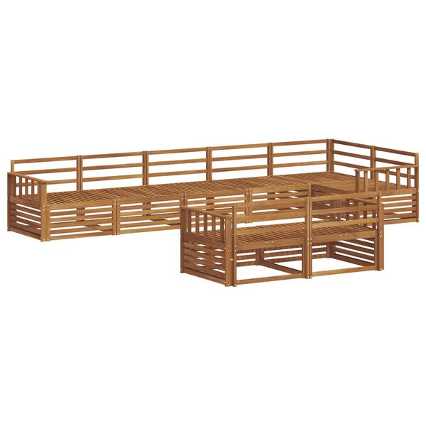 vidaXL V&auml;li diivanikomplekt 8 pcs Neutraalne Tugev akatsiapuu