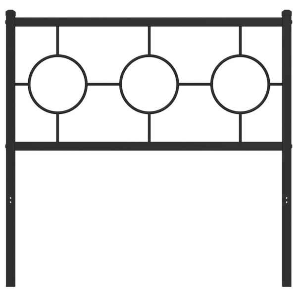 vidaXL metallist vahetatav voodipeats, must, 90 cm