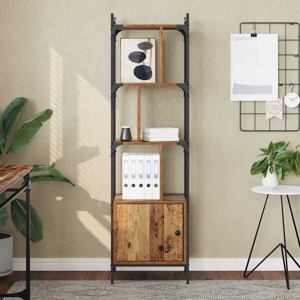 vidaXL Raamatukapp Vana puit 44,5 x 30 x 154,5 cm Tehispuit