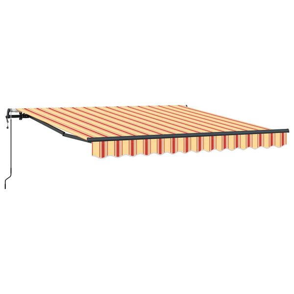 vidaXL Käigukohandatav varikatus Kollane ja oranž 350 x 250 cm