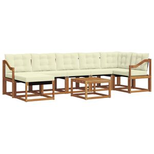 vidaXL V&auml;li diivanikomplekt padjaga 8 pcs Looduslik ja kreem