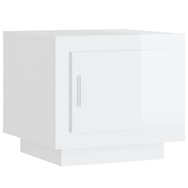 vidaXL kohvilaud, k&otilde;rgl&auml;ikega valge, 51x50x45 cm, tehispuit