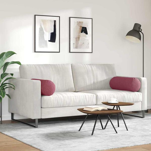 vidaXL Padjad 2 pcs Veinpunane Ø 25 x 70 cm kangas