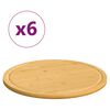 vidaXL l&otilde;ikelauad 6 tk, &Oslash;40x1,5 cm, bambus