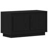 vidaXL Telerikapp 80 x 35 x 45 cm Must tamm Tehispuit