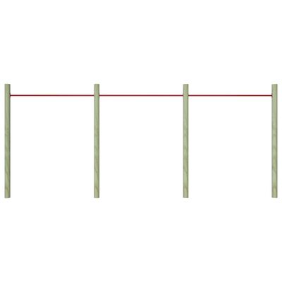 vidaXL turnimislatid, 3 tk, 125 cm, teras, punane