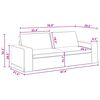 vidaXL Diivan 2 pcs Tumehall &Uuml;ldm&otilde;&otilde;tmed: 222 x 80 x 82 cm (L x S x K)
