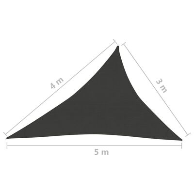 vidaXL päikesepuri 160 g/m² must, 3 x 4 x 5 m HDPE