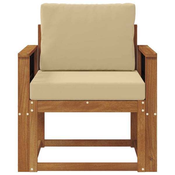 vidaXL &Otilde;uesohva Tugev akaatsiapuit ja pol&uuml;ester Neutraalne