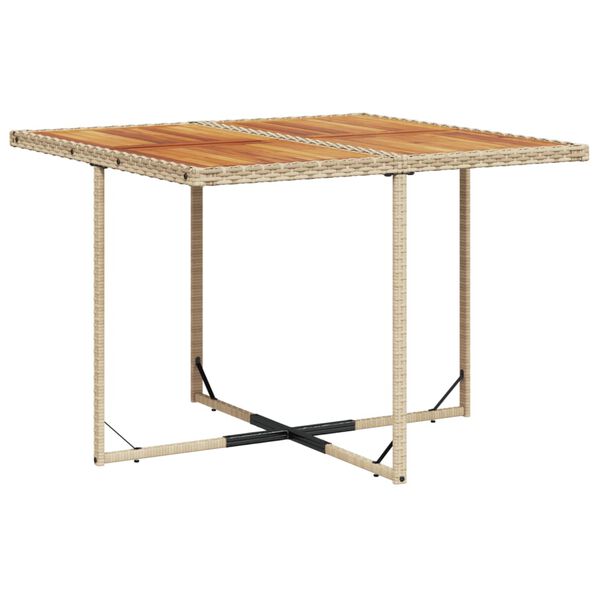 vidaXL 9-osaline aiam&ouml;&ouml;bli komplekt patjadega, beež, pol&uuml;rotang