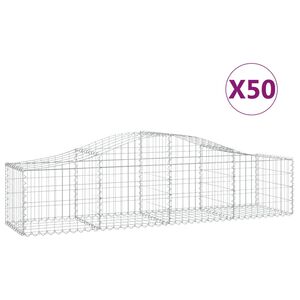 vidaXL kaarekujulised gabioonkorvid 50 tk, 200x50x40/60 cm, raud