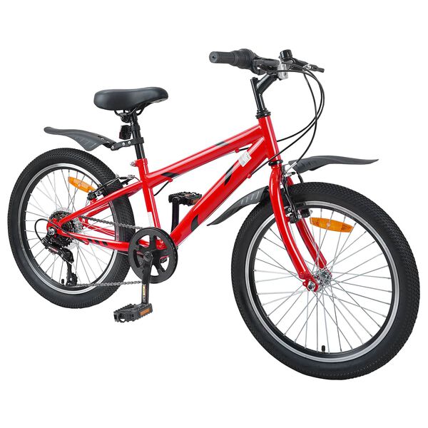 vidaXL Laste Bike 20 Tolli 6-Speed vanuses 6-11 aastat Punane