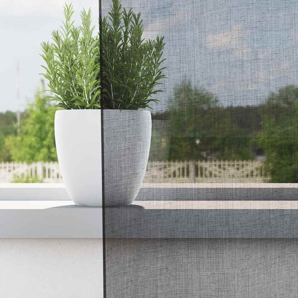 vidaXL Voile kardinad rõngastihendiga 2 tk must 140x140 cm