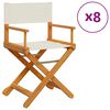 vidaXL kokkupandavad aiatoolid 8 tk, kreemjasvalge, kangas