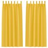 vidaXL Kardinad rõngastega 2 pcs Kollane sinep 260 x 140 cm Polüester
