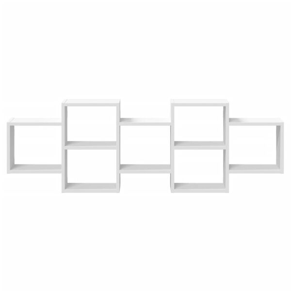 vidaXL seinariiul, valge, 129x18x42 cm, tehispuit