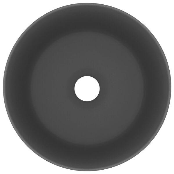 vidaXL luksuslik valamu &uuml;mar, matt tumehall, 40 x 15 cm, keraamiline