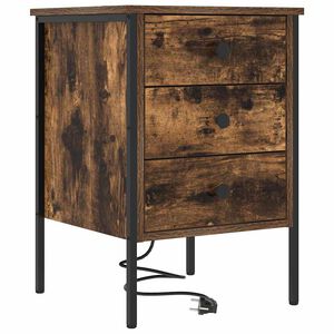 vidaXL &Ouml;&ouml;lambi kapp Suitsetatud tamm 42 x 41 x 61 cm Tehispuit