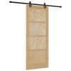 vidaXL Libisev uks Naturaalne ja must 86 x 211 cm Toekas m&auml;nnipuit