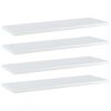 vidaXL riiuliplaadid 4 tk, k&otilde;rgl&auml;ikega valge, 60x20x1,5 cm, tehispuit