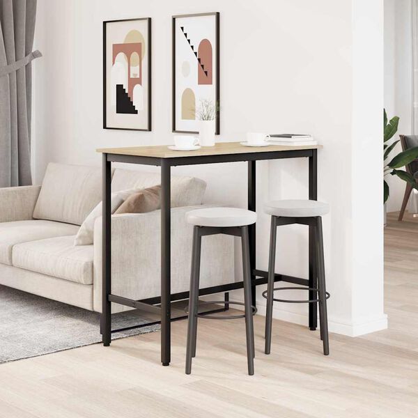 vidaXL laud Sonoma tamm 100 x 50 x 90,5 cm T&ouml;&ouml;deldud puit ja teras