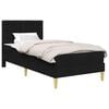 vidaXL Voodiraam madratsiga peaga Must 90 x 190 cm kangas