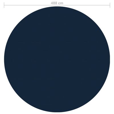 vidaXL ujuv PE ümmargune basseinikile, 488 cm, must ja sinine