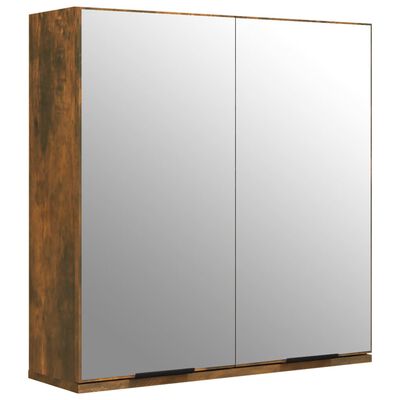 vidaXL vannitoa peegelkapp, suitsutatud tamm, 64 x 20 x 67 cm