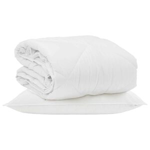 vidaXL Suvised teki padjaga 2 pcs Valge Mikrofiiber