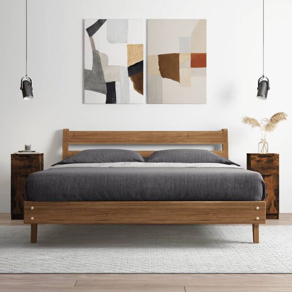 vidaXL puhvetkapid 2 tk, Suitsutatud tamm, 30 x 30 x 70 cm tehispuit