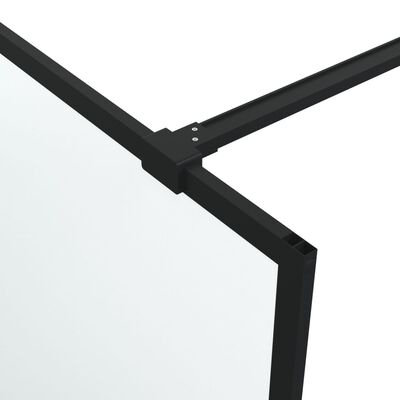 vidaXL dušinurga sein, must, 115 x 195 cm, matt ESG-klaas