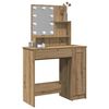 vidaXL tualettlaud LED-ga Artisan Oak 86,5x35x136 cm
