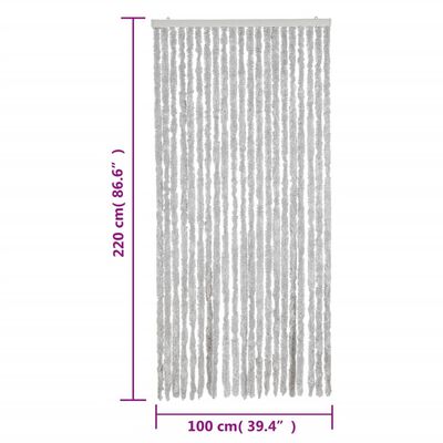 vidaXL putukakardin, hall, 100 x 220 cm, šenill