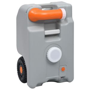 vidaXL ratastega veepaak matkamiseks, 25 l, hall