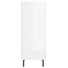vidaXL puhvetkapp, kõrgläikega valge, 34,5 x 34 x 90 cm, tehispuit