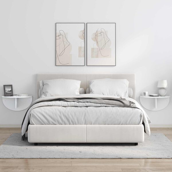 vidaXL Seinariiul Kergelt l&auml;ikiv valge 48 x 24 x 24 cm Tehispuit