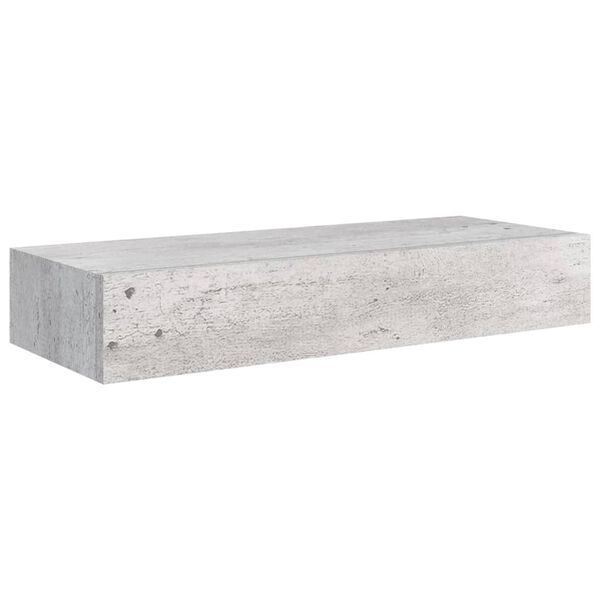vidaXL sahtliga seinariiulid, 2 tk, betoonhall, 60x23.5x10cm, MDF
