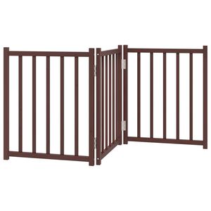 vidaXL kokkupandav koerav&auml;rav, 3 paneeli, pruun tamm, 150 cm, nulupuit
