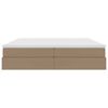 vidaXL Voodi hoiukohaga ja madratsiga Cappuccino 200 x 200 cm