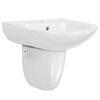 vidaXL Basin Valge 52 x 45 x 49 cm Glaseeritud keraamika