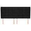 vidaXL voodipeats servadega, must, 183x23x118/128 cm, kangas