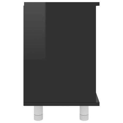 vidaXL vannitoakapp kõrgläikega must 60x32x53,5 cm puitlaastplaat