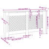 vidaXL radiaatorikate must 152 x 19 x 81,5 cm, MDF