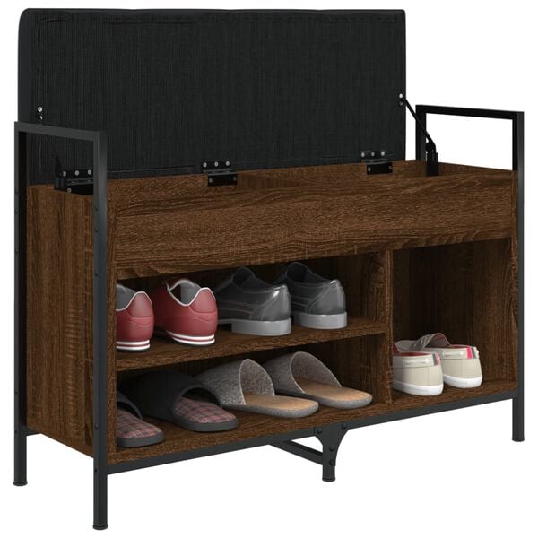 vidaXL jalatsipink, pruun tamm, 85,5 x 32 x 57,5 cm, tehispuit