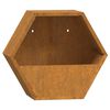 vidaXL seina taimekastid 2 tk, rooste, Corten teras, 30x10x25 cm