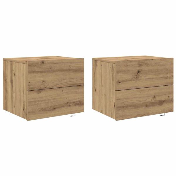 vidaXL &Ouml;&ouml;lambi kapp 2 pcs K&auml;sit&ouml;&ouml;puu 50 x 39 x 41 cm Tehispuit