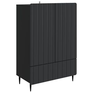 vidaXL K&otilde;ide sahtliga Must 66 x 34,5 x 97 cm Tehispuit