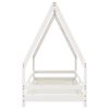 vidaXL lastevoodi raam, valge, 90 x 200 cm, männipuit